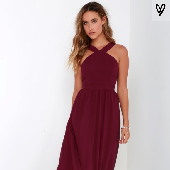lulus burgundy long dress